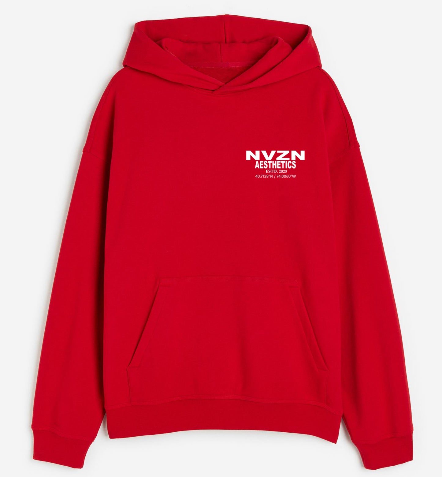 RED UNISEX OVERSIZED HOODIE