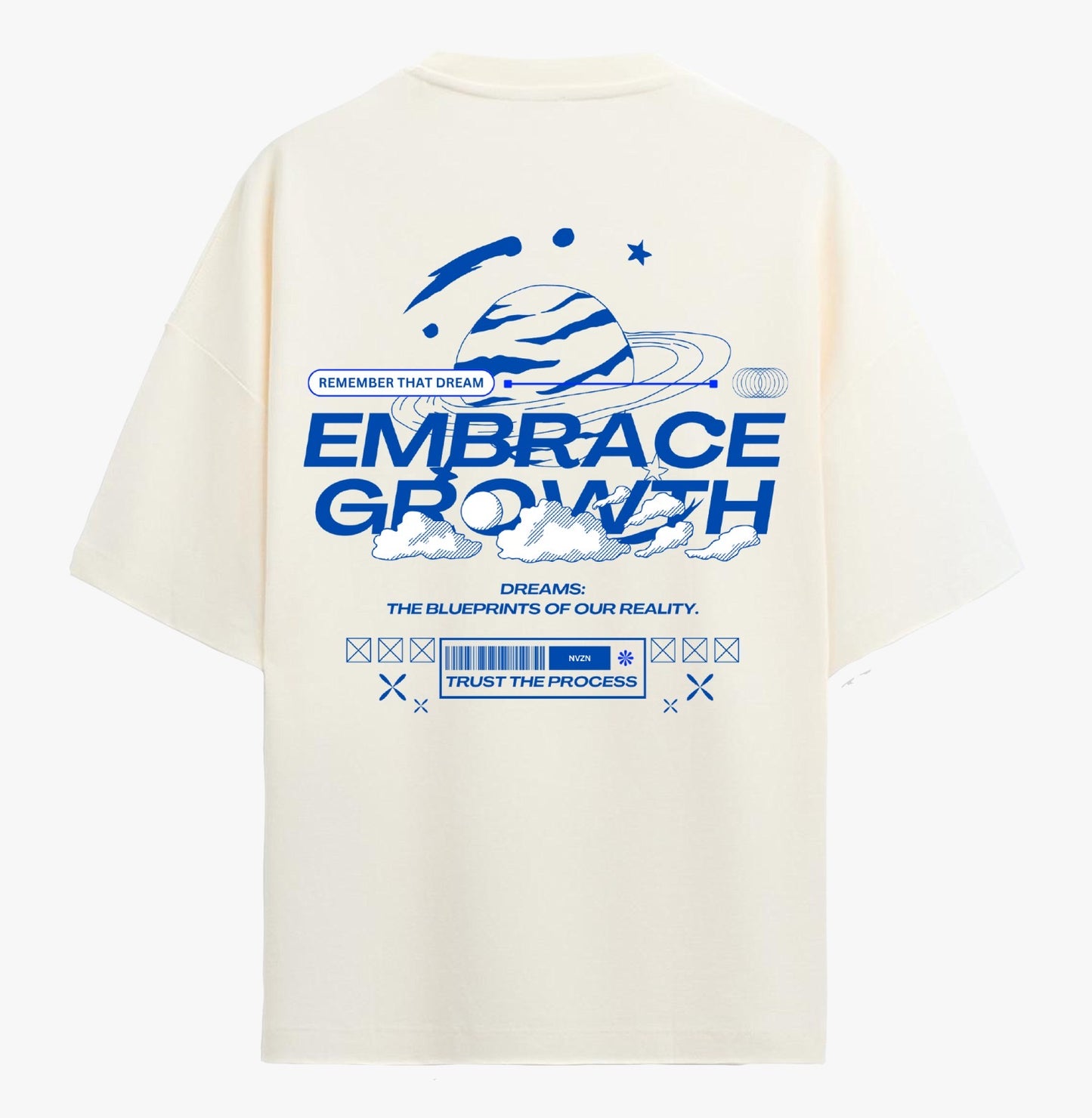 CREAM EMBRACE GROWTH OVERSIZED T-SHIRT