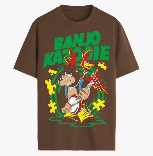 COFFEE BROWN BANJO OVERSIZED T-SHIRT