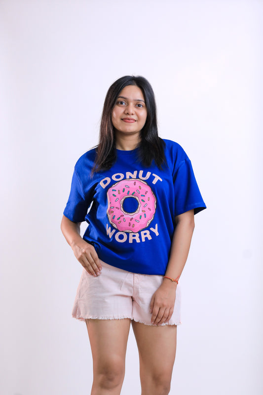 "Donut Worry" Unisex Oversized T-shirt