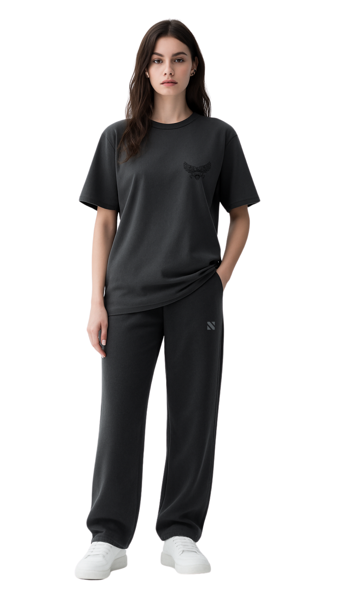 'Envision' Unisex Dark Grey Oversized Co-ord Set