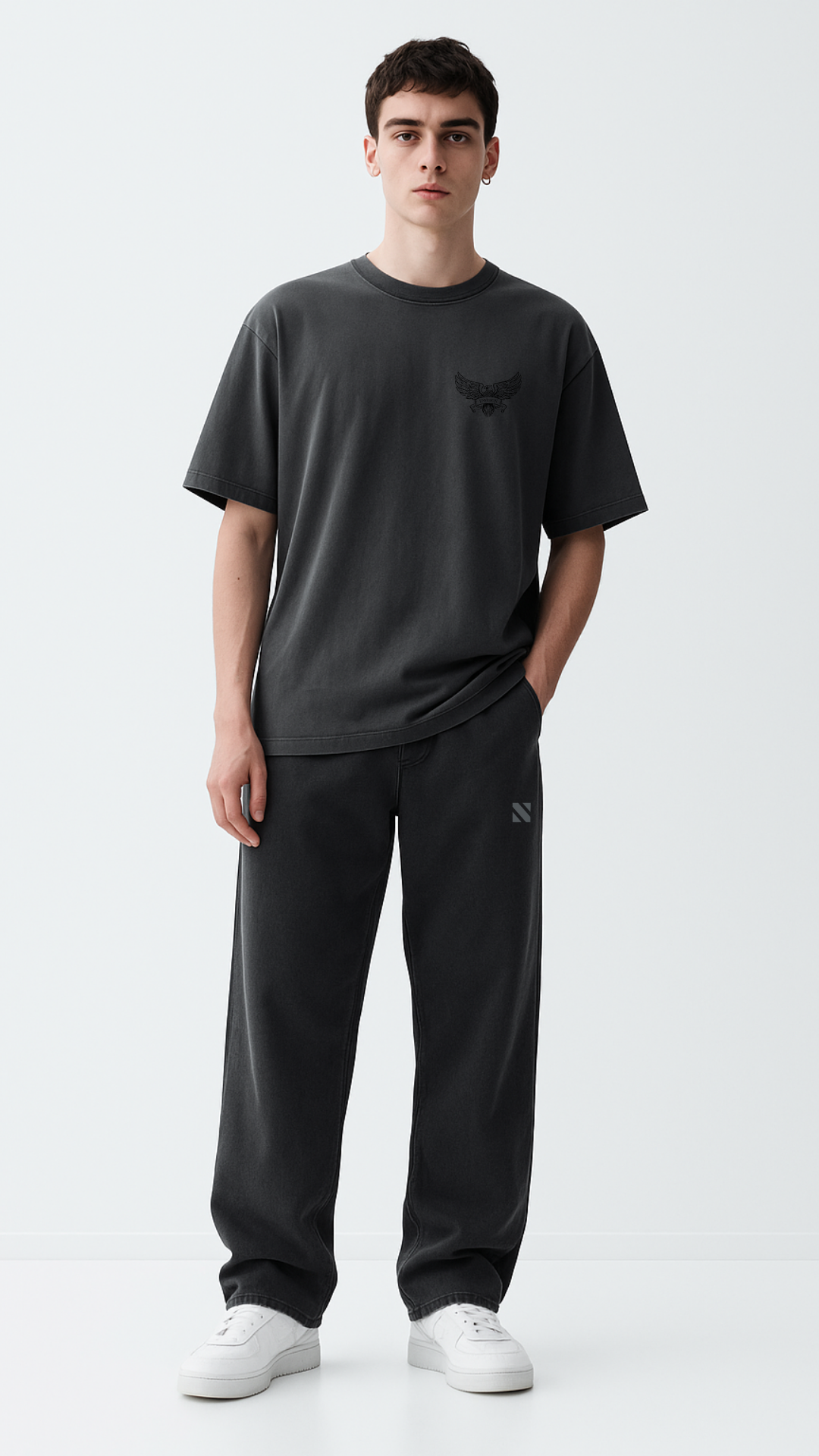 'Envision' Unisex Dark Grey Oversized Co-ord Set