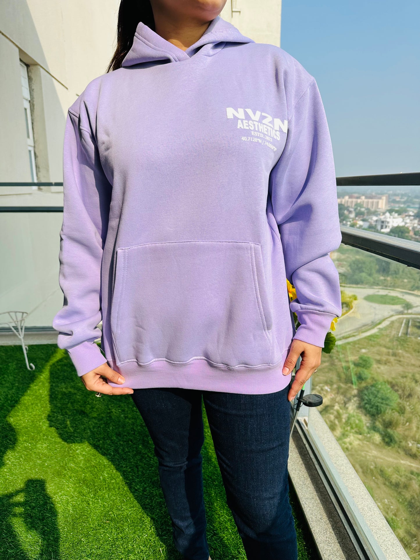 LAVENDER UNISEX OVERSIZED HOODIE