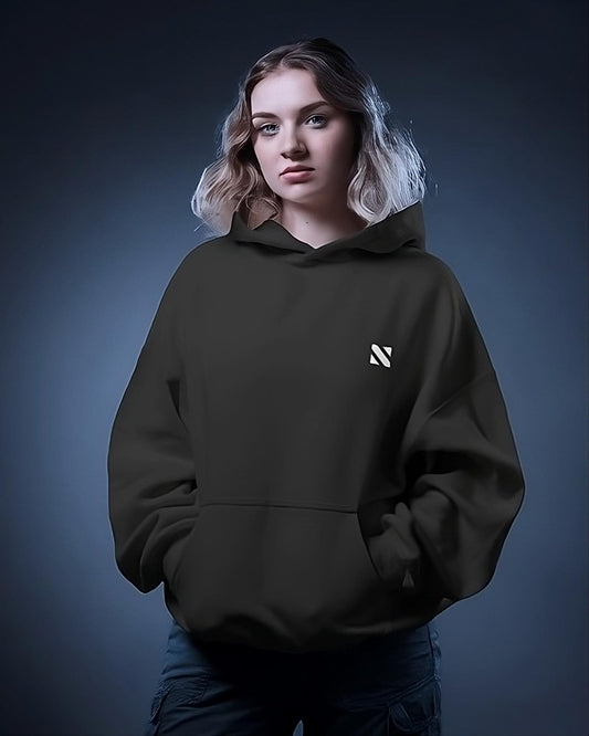 BASIC BLACK OVERSIZED HOODIE