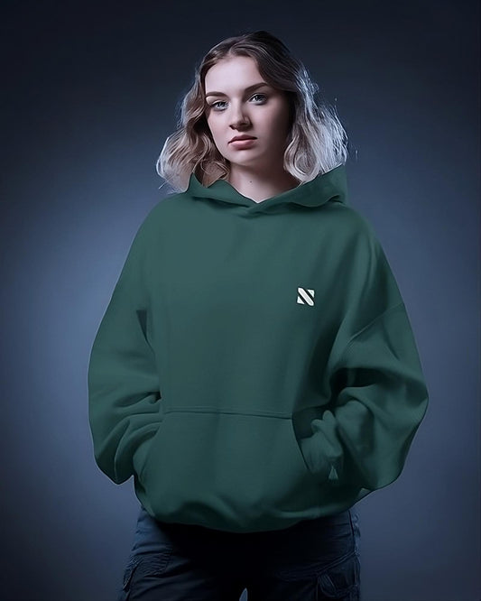 BASIC TEAL GREEN OVERSIZED HOODIE